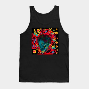 skeleton in floral crown ecopop Tank Top